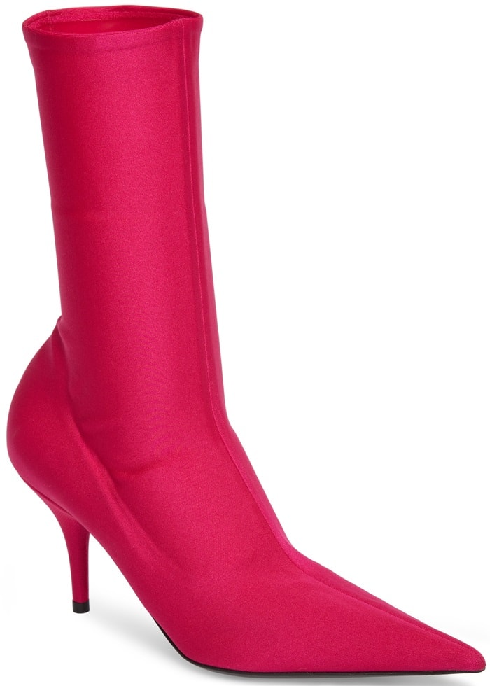 Pink Pointy-Toe Balenciaga Mid Booties