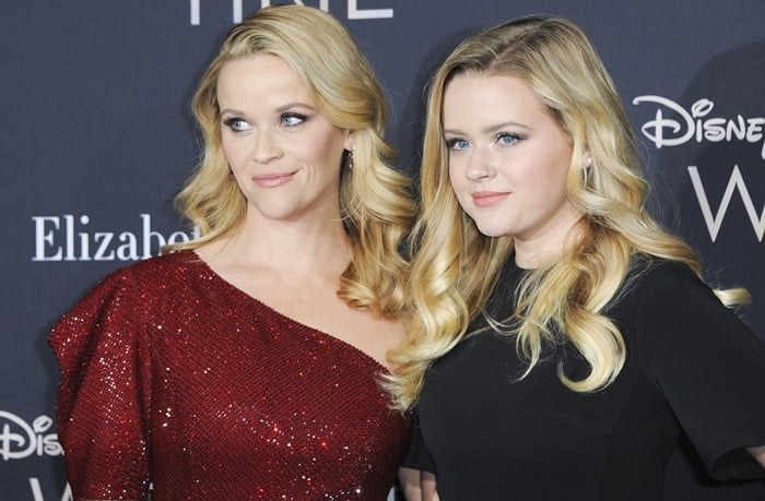 Reese Witherspoon and Ava Phillippe at the premiere of Disney’s ‘A Wrinkle In Time’ in Los Angeles, California, on February 26, 2018