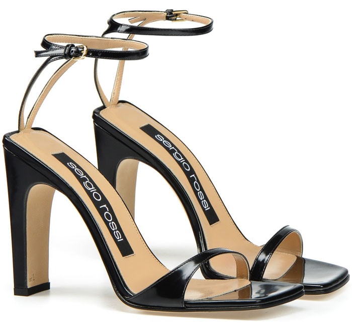 Sergio Rossi 'SR1' sandals in Black Leather