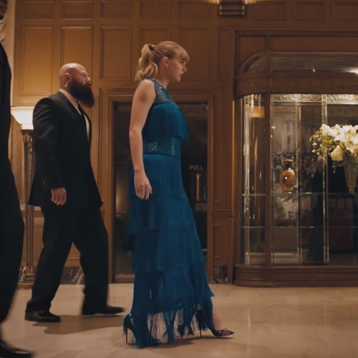 Taylor Swift wearing Christian Louboutin 'Keopump' pumps in her 'Delicate' music video