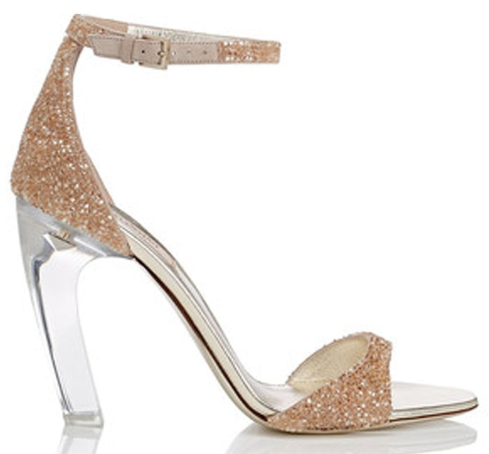 Valentino Acrylic-Glass-Heel Sandals