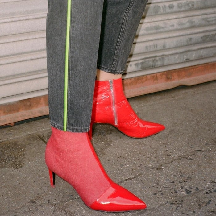 Make a statement in these bold red Rag & Bone booties