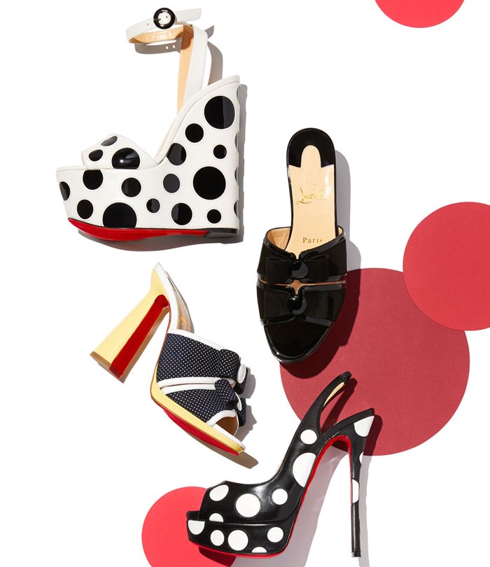 Christian Louboutin's polka dot shoes for women