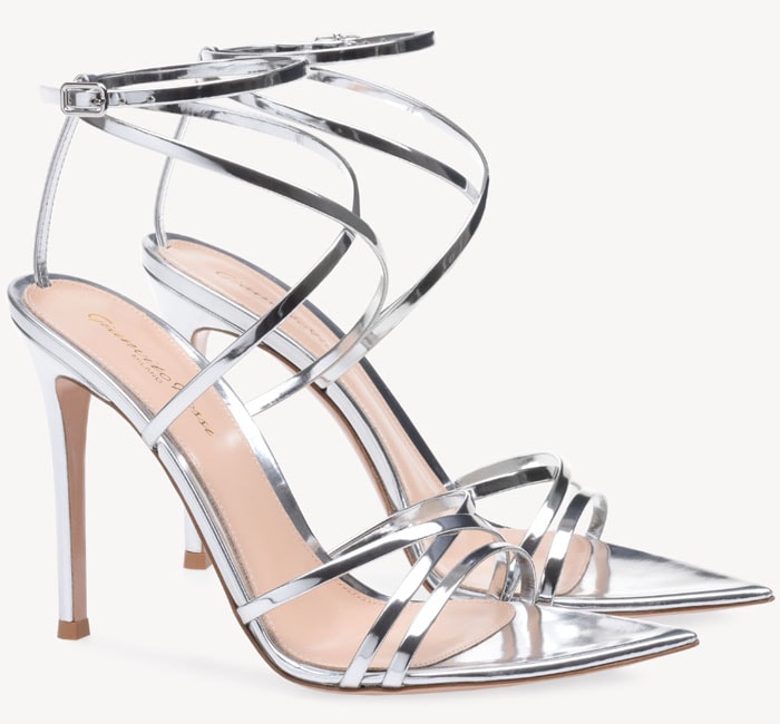 Gianvito Rossi Kim metallic silver sandals