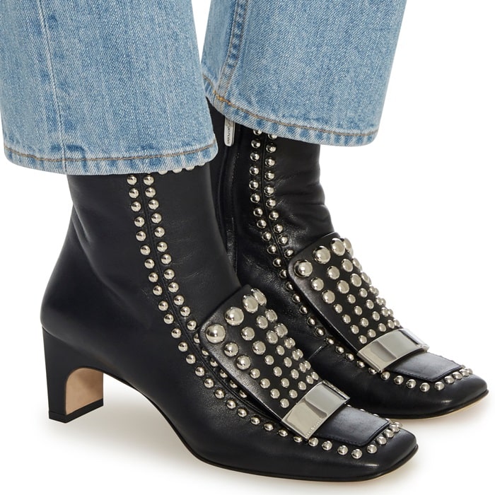 SR1 Studded Ankle Boots From Sergio Rossi Worn by Zosia Mamet