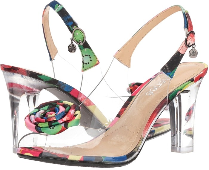 J. Reneé's Embroidered Desdemona Crystal Pumps With Halo Buckle