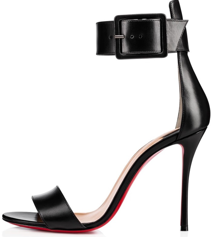 Black Leather 'Blade Runana' Sandals