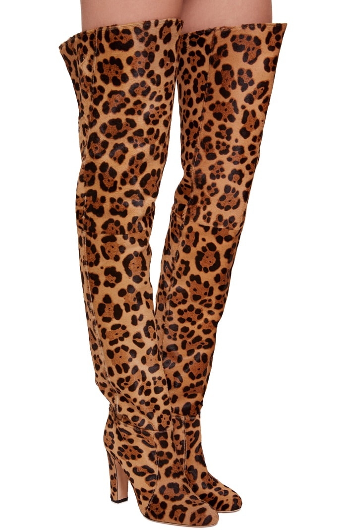 Knee-High 'Maxime' Leopard Boots