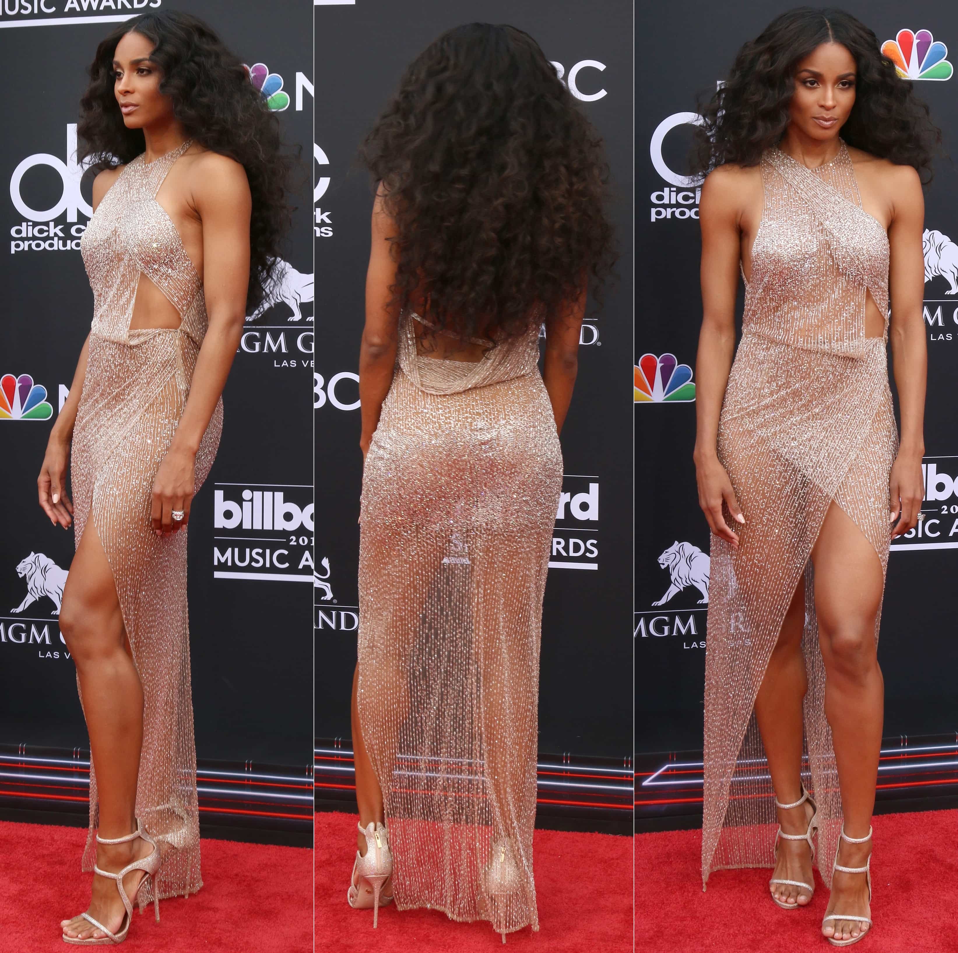 Ciara showed off her invisible underwear by Commando on the red carpet