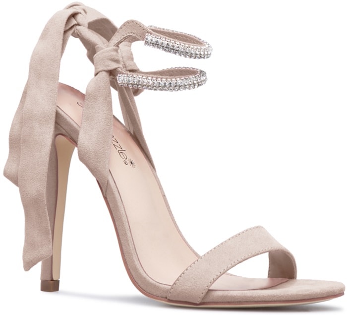 Nude Embellished Stiletto Sandals