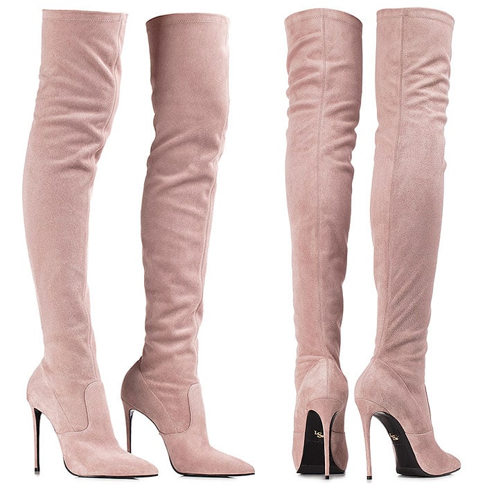 Le Silla 'Eva' Stretch-Suede Thigh-High Boots