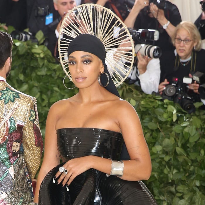 Solange Knowles dressed like a gigantic vagina at the 2018 Met Gala