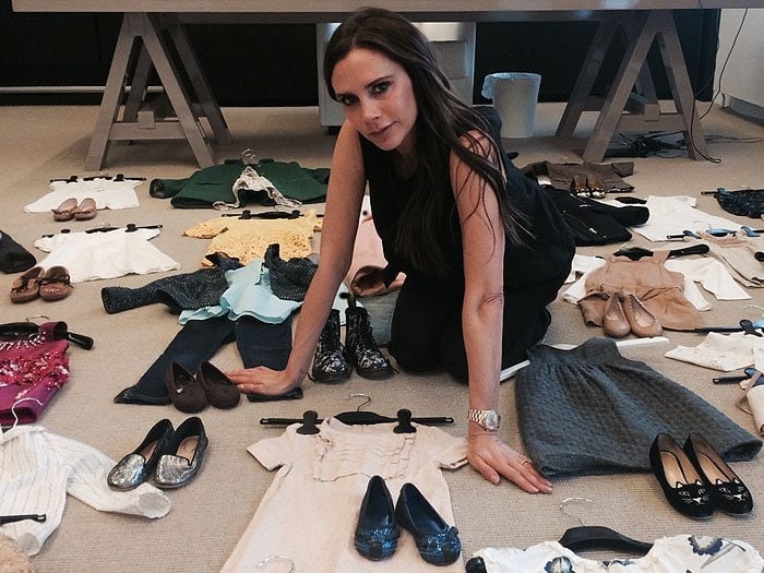 Victoria Beckham donating her daughter Harper's clothes and shoes