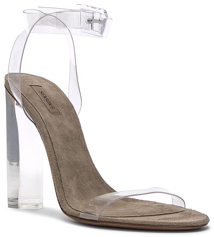 Yeezy Season 6 Lucite-Heel Transparent Ankle-Strap Sandals