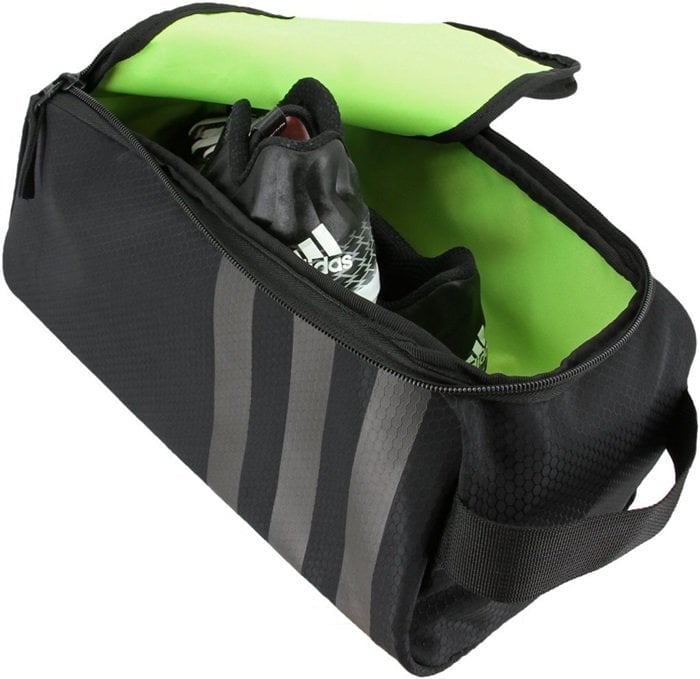 The stadium team shoe bag is a versatile gear storage bag with a lined main pocket and a webbing loop haul handle