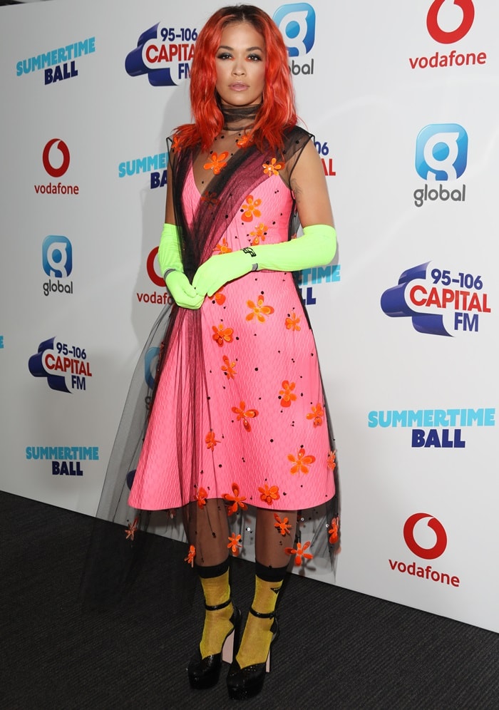 Rita Ora stunned (and divided opinions) at the 2018 Capital FM Summertime Ball in a bold Prada ensemble