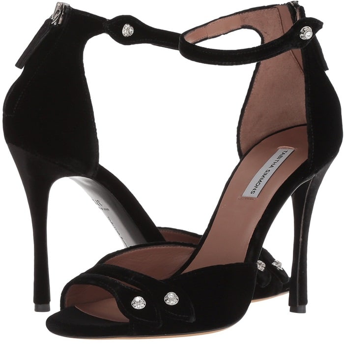 Tabitha Simmons Mali Sandals With Swarovski Crystal Buttons