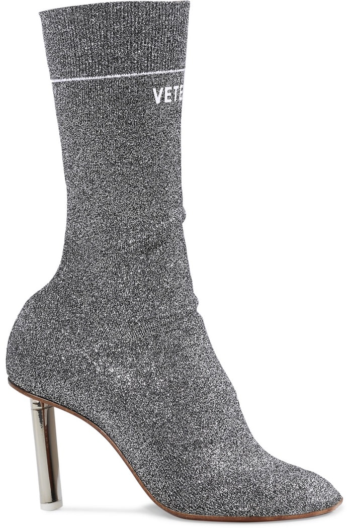 This covetable sock-like pair is detailed with the collective's logo and a sporty stripe, and sits on the cult cigarette-lighter heel