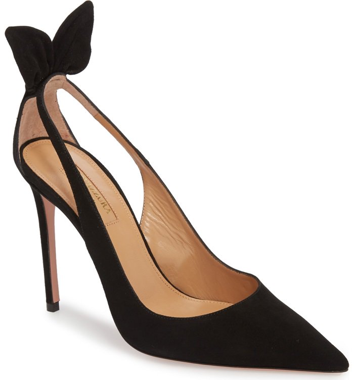 Aquazzura 'Deneuve' Cutout-Side Bow Pumps