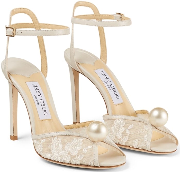 Sacora is a vintage-inspired sandal handcrafted in sophisticated ivory floral lace