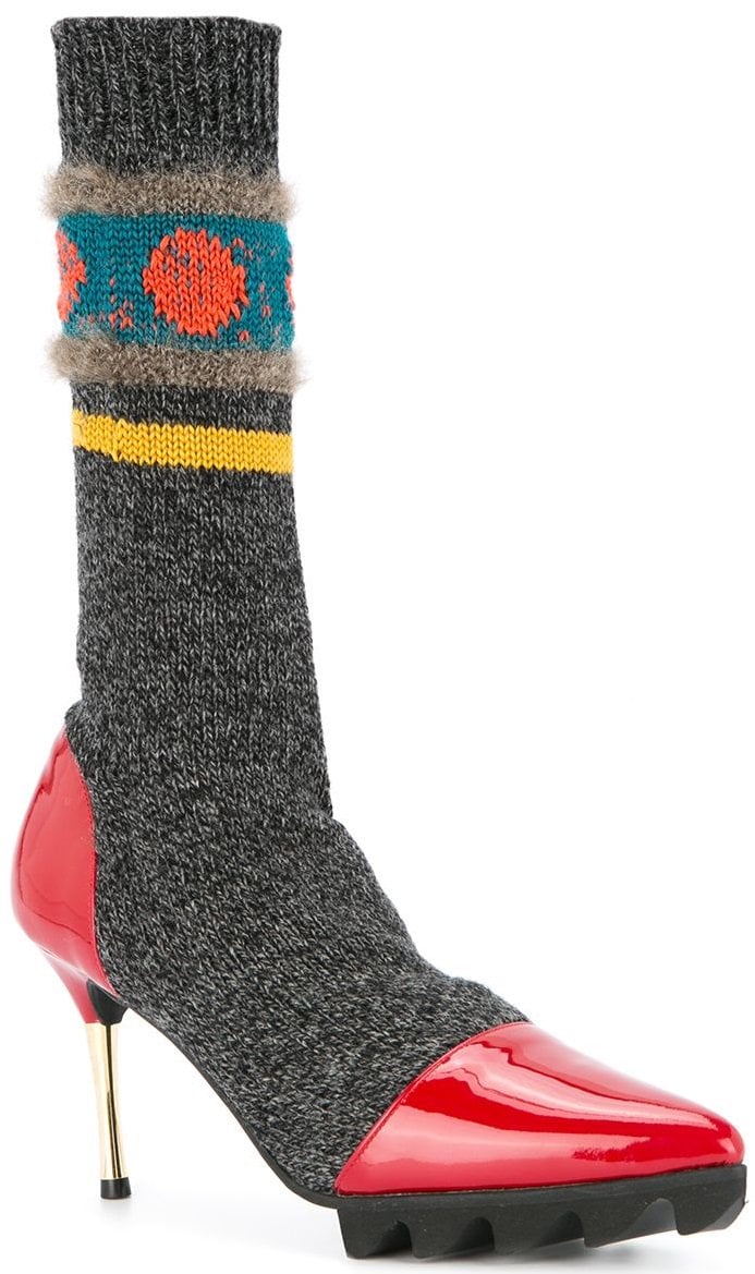 Intarsia Sock Boots