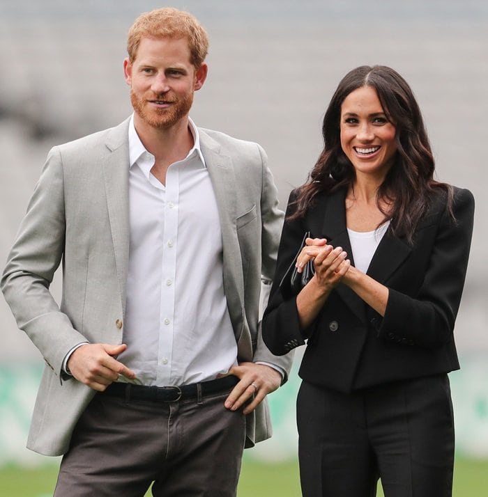 Duchess Meghan Markle and Prince Harry visit Croke Park, home of Ireland’s largest sporting organization, the Gaelic Athletic Association, in Dublin, Ireland, on July 11, 2018