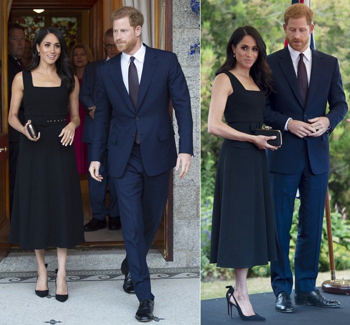 The Duke and Duchess of Sussex attend a Summer Party at Glencairn, the British Ambassadors residence, during their visit to Dublin on July 10, 2018