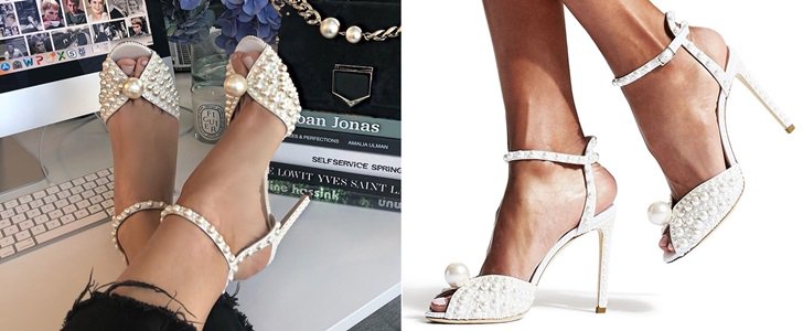 Unforgettable Sacora Imitation Pearl Sandals by Jimmy Choo