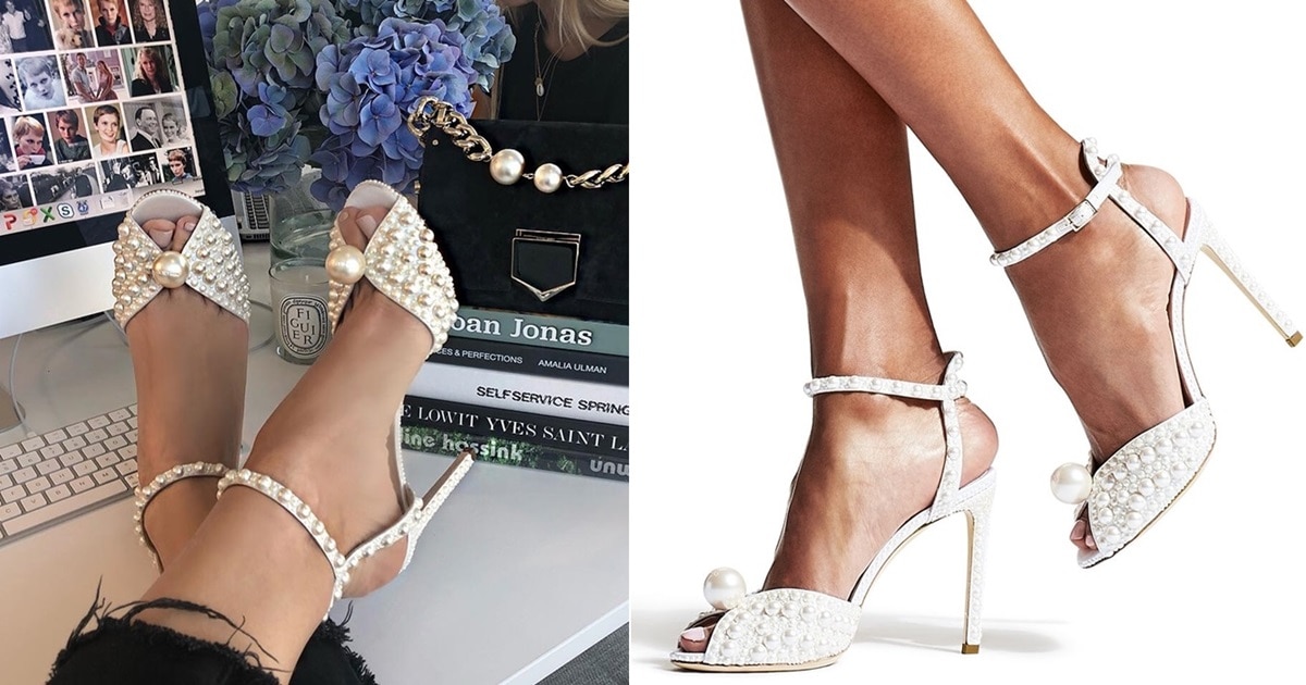 jimmy choo flats with pearls
