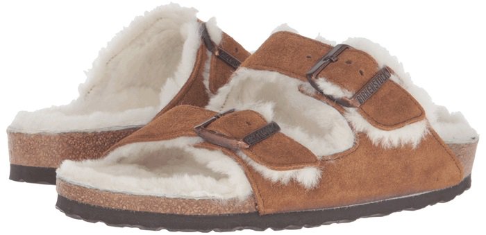 Birkenstock Arizona Shearling Mink Suede