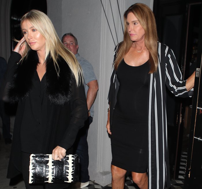 Caitlyn Jenner and Sophia Hutchins heading out after a nice dinner at Craig’s in West Hollywood, California, on August 23, 2018