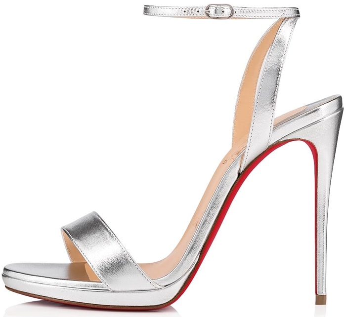 Christian Louboutin "Loubi Queen Laser" holographic leather sandal