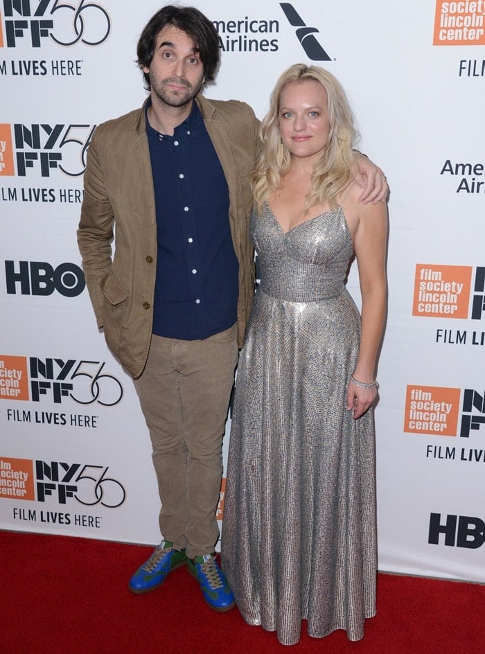 Alex Ross Perry and Elisabeth Moss at the premiere of Her Smell at the Alice Tull Hall at Lincoln Center in New York City on September 29, 2018