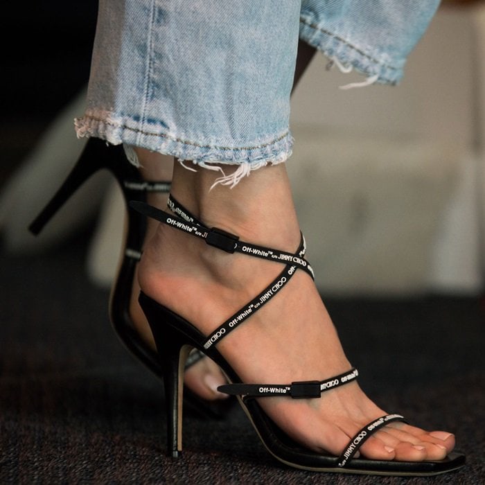 JIMMY CHOO X Off-White Jane leather sandals