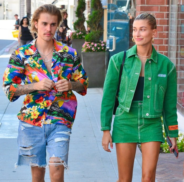 Justin Bieber and Hailey Baldwin visit the doctor's office in Beverly Hills on August 30, 2018