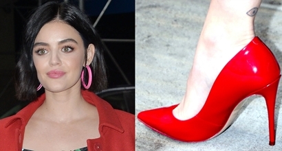 Lucy Hale Flaunts Short Hair & Evil Eye Ankle Tattoo