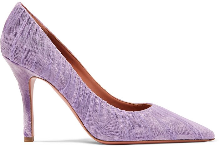 Lavender Thalia velvet and tulle pumps