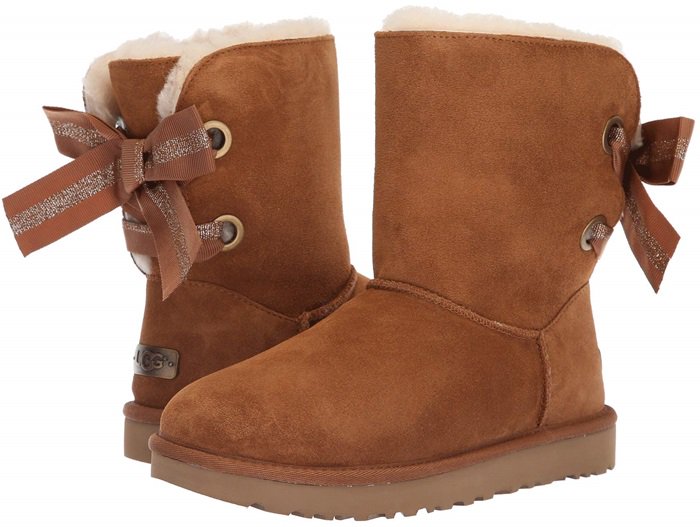 UGG Customizable Bailey Bow Short Boots in Chestnut