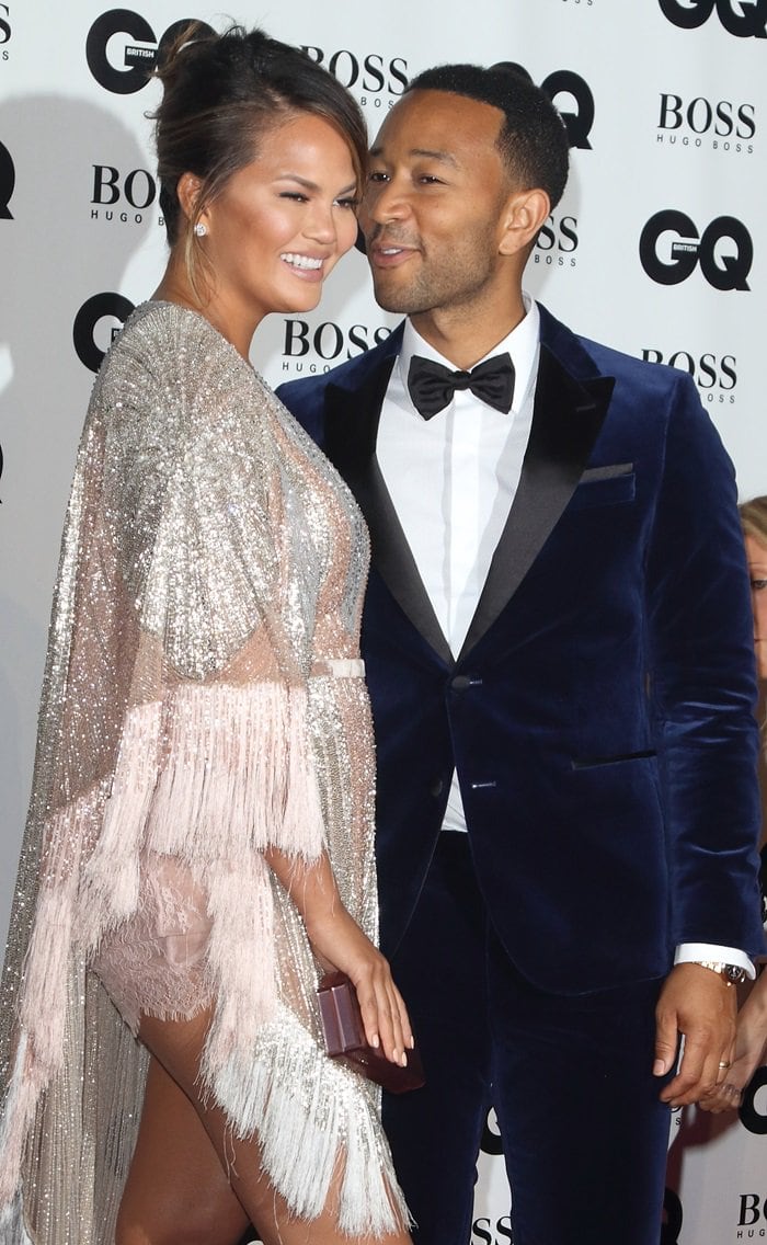 Chrissy Teigen and John Legend at the 2018 GQ Men of the Year Awards held at the Tate Modern in London, England, on September 5, 2018