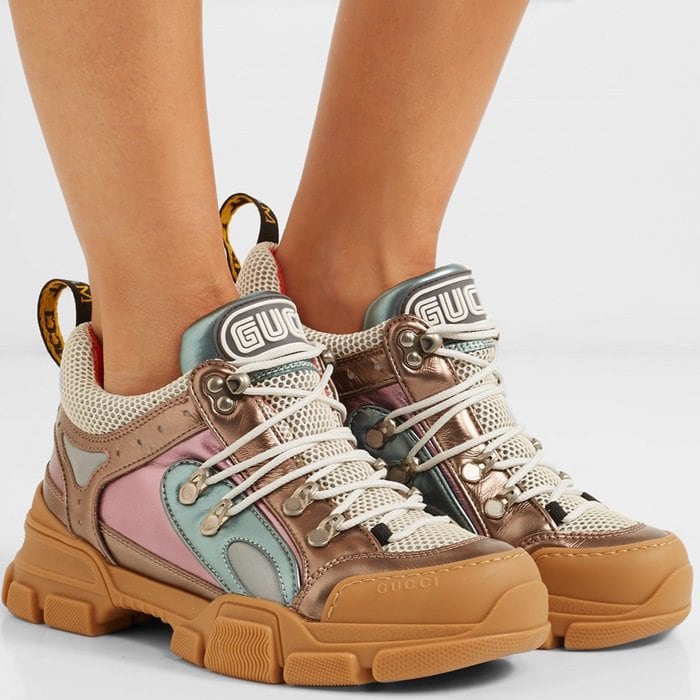 Gucci's SEGA-Inspired Flashtrek Sneakers Draped With Crystal Straps