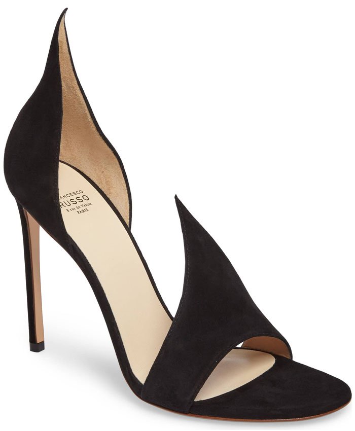 Francesco Russo 'Flame' sandals black suede