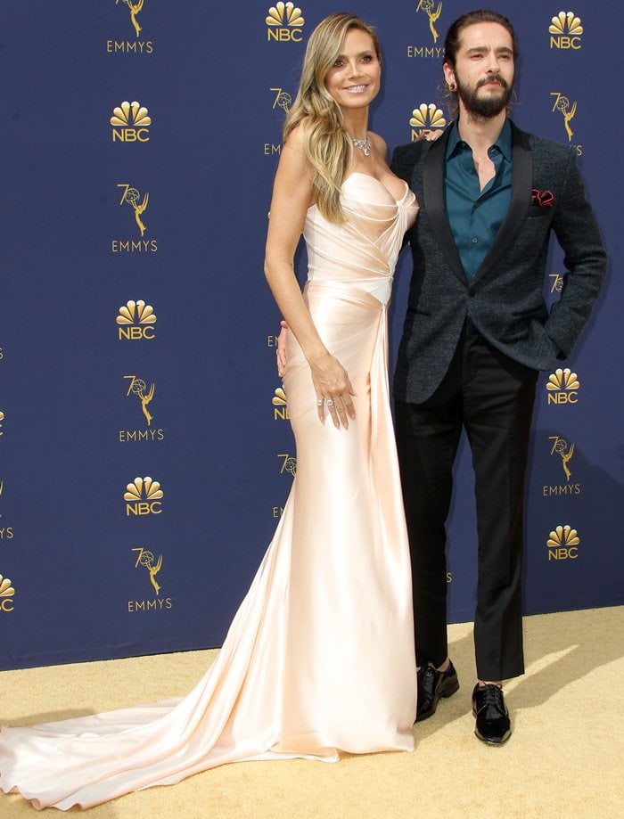 Heidi Klum and Tom Kaulitz at the 2018 Emmy Awards held at the Microsoft Theater in Los Angeles on September 17, 2018