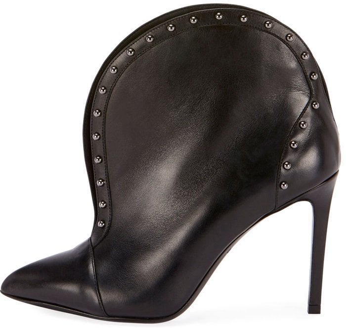 Iren Calfskin Split-Front Ankle Boots