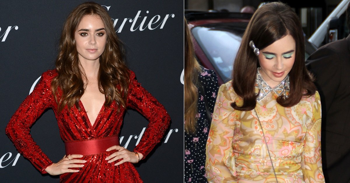 Lily Collins Puts Hot Legs On Display In Beaded Cocktail Dress