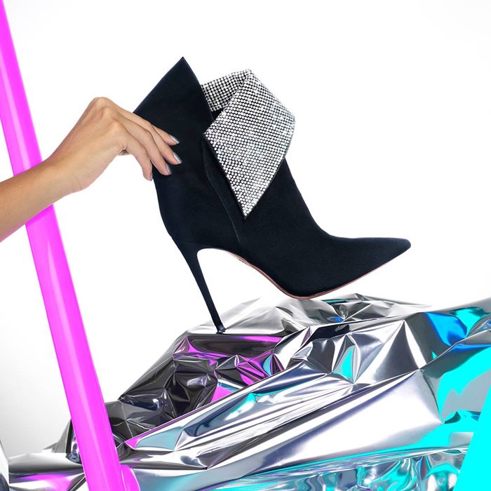 Night Fever Crystal-Embellished Ankle Boots