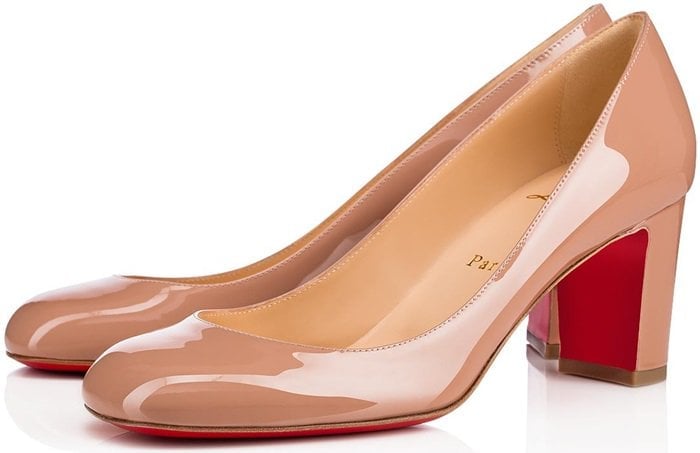 Cadrilla Nude Patent Leather Pumps