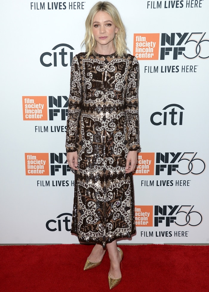 Carey Mulligan in attendance at the Wildlife premiere during the 2018 New York Film Festival at Alice Tully Hall at Lincoln Center in New York City on September 30, 2018