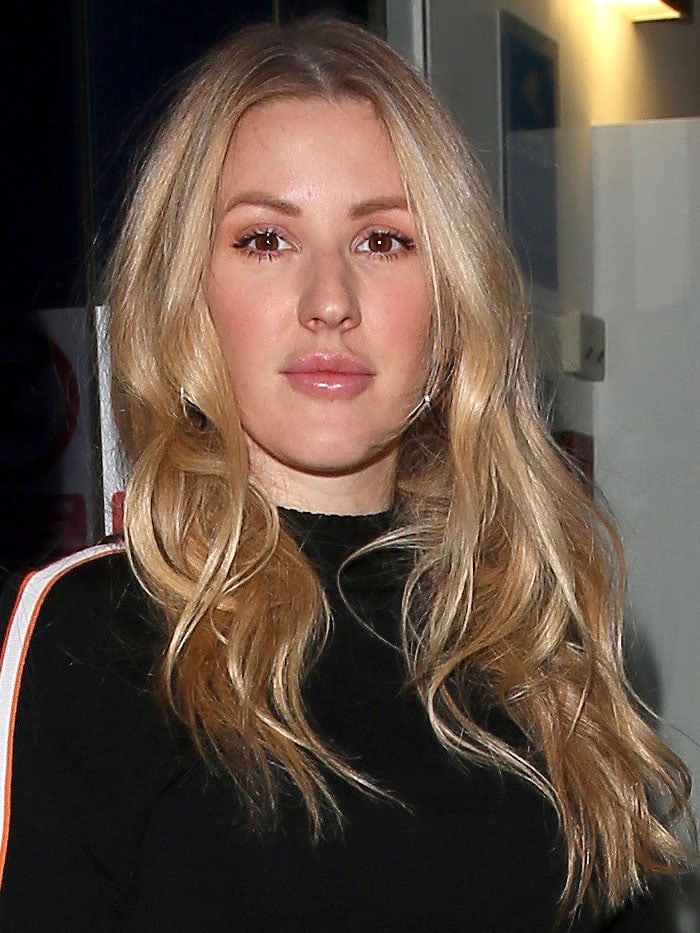Ellie Goulding arriving for her interview on radio show Capital Breakfast at Global Studios in London, England, on October 25, 2018
