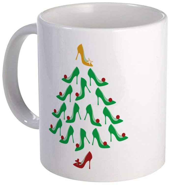 High Heel Shoe Holiday Tree Mug