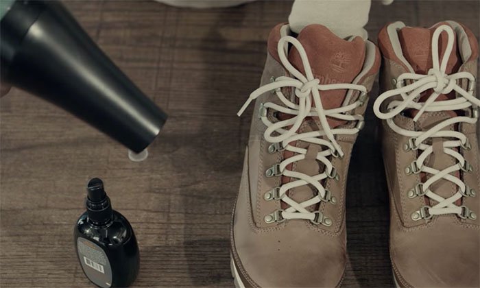 Use a hairdryer to dry the leather quicker